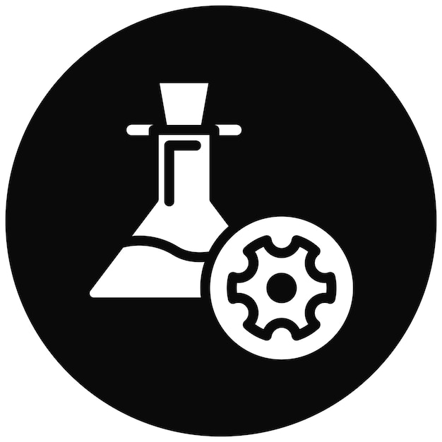 Ilustración del icono del vector del catalizador del conjunto de iconos del laboratorio