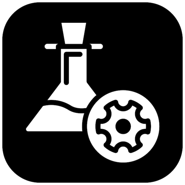 Ilustración del icono del vector del catalizador del conjunto de iconos del laboratorio