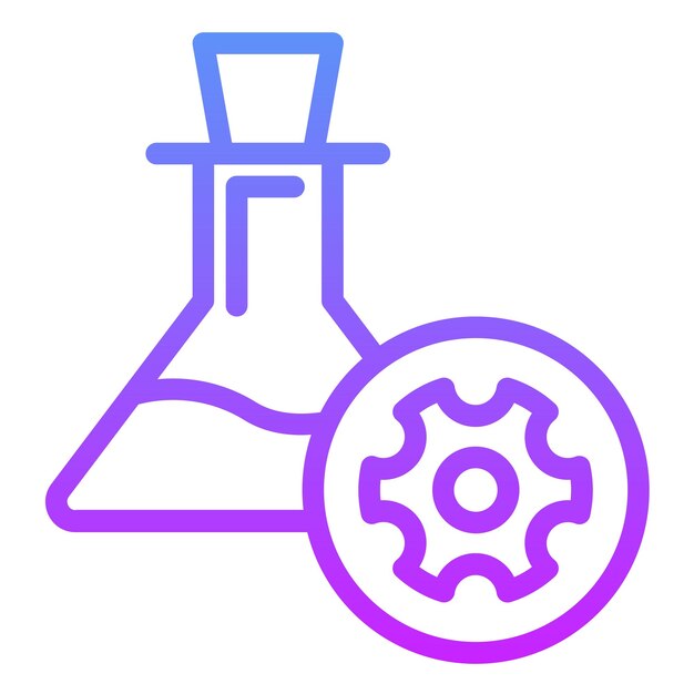 Ilustración del icono del vector del catalizador del conjunto de iconos del laboratorio