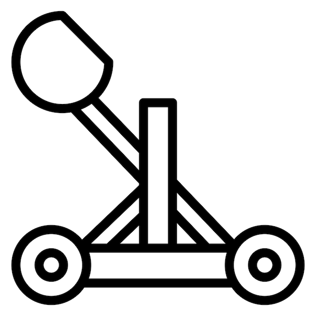 Vector ilustración del icono del vector de catapulta del conjunto de iconos de la historia