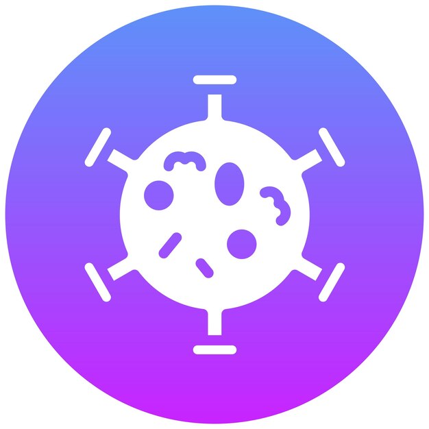 Ilustración del icono del vector de células cancerosas del conjunto de iconos de quimioterapia