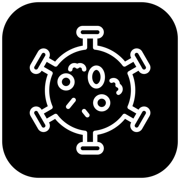 Ilustración del icono del vector de células cancerosas del conjunto de iconos de quimioterapia