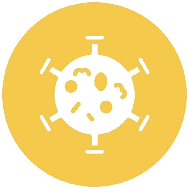 Ilustración del icono del vector de células cancerosas del conjunto de iconos de quimioterapia
