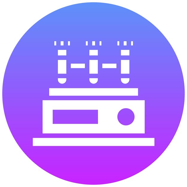 Ilustración del icono del vector de centrifugadora del conjunto de iconos del laboratorio