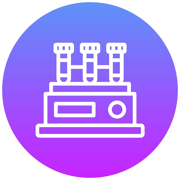 Ilustración del icono del vector de centrifugadora del conjunto de iconos del laboratorio