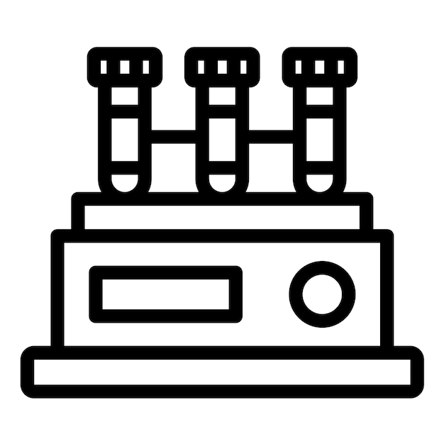 Ilustración del icono del vector de centrifugadora del conjunto de iconos del laboratorio