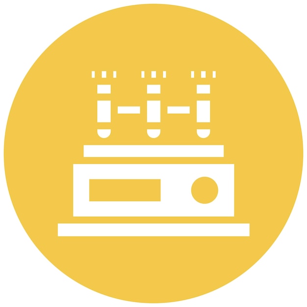 Ilustración del icono del vector de centrifugadora del conjunto de iconos del laboratorio