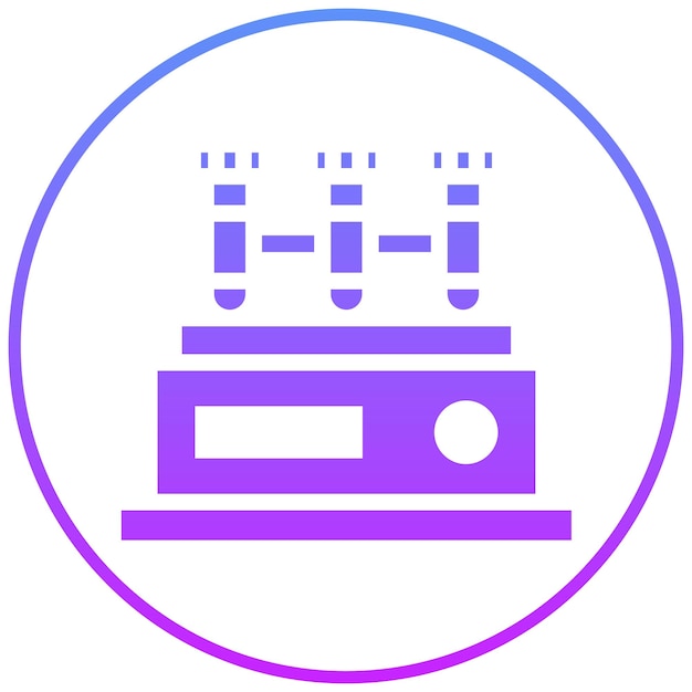 Ilustración del icono del vector de centrifugadora del conjunto de iconos del laboratorio