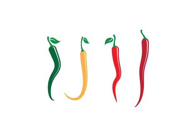 Ilustración de icono de vector de chile caliente