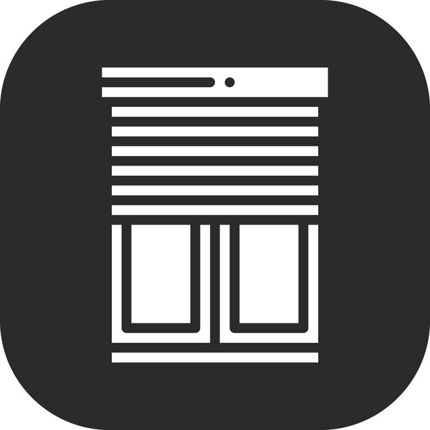 Ilustración del icono de vector ciego inteligente del conjunto de iconos de Smart Home