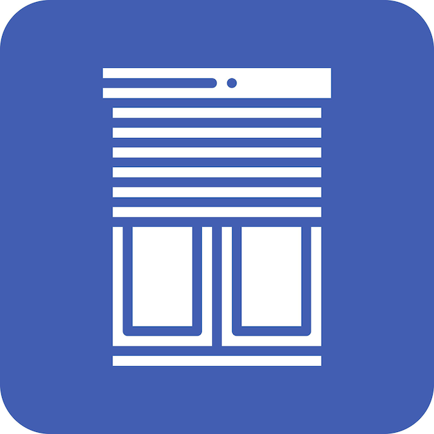 Ilustración del icono de vector ciego inteligente del conjunto de iconos de Smart Home