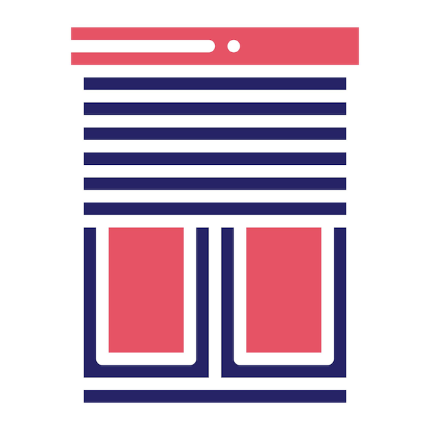 Ilustración del icono de vector ciego inteligente del conjunto de iconos de Smart Home