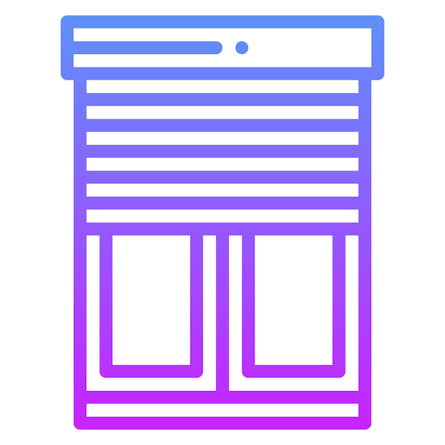 Ilustración del icono de vector ciego inteligente del conjunto de iconos de Smart Home