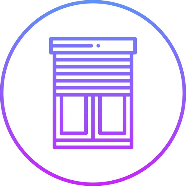Ilustración del icono de vector ciego inteligente del conjunto de iconos de Smart Home