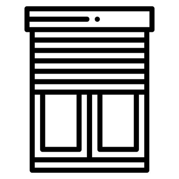 Ilustración del icono de vector ciego inteligente del conjunto de iconos de Smart Home