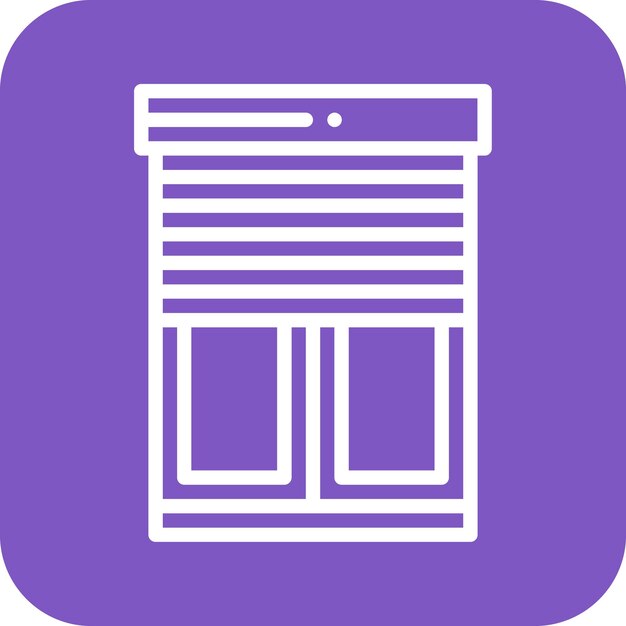 Ilustración del icono de vector ciego inteligente del conjunto de iconos de Smart Home