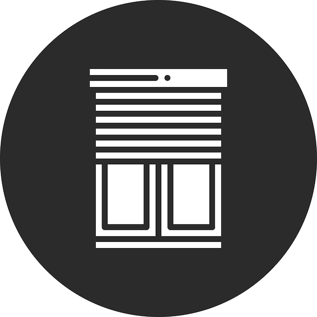Ilustración del icono de vector ciego inteligente del conjunto de iconos de Smart Home