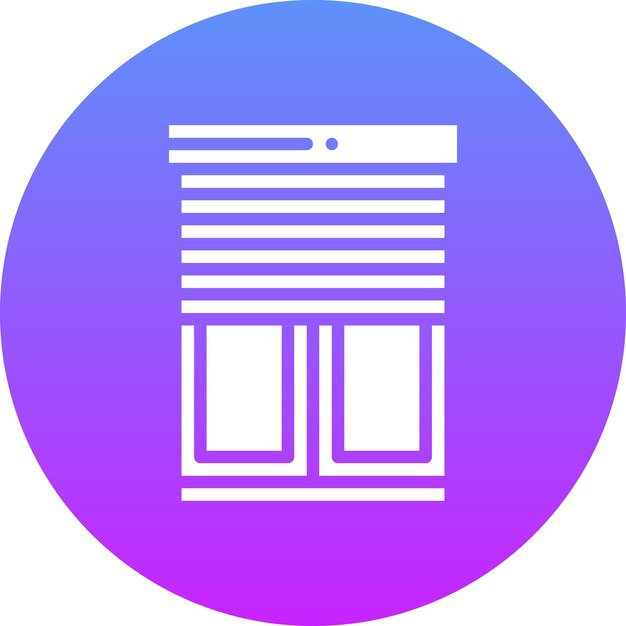 Ilustración del icono de vector ciego inteligente del conjunto de iconos de Smart Home
