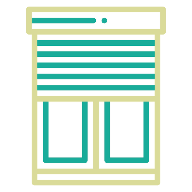 Ilustración del icono de vector ciego inteligente del conjunto de iconos de Smart Home