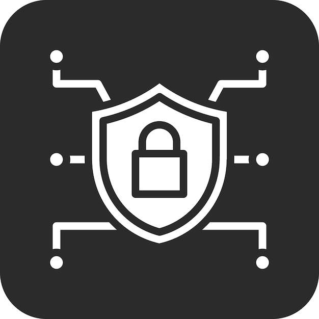 Ilustración del icono del vector de cifrado del conjunto de iconos de Seguridad Cibernética