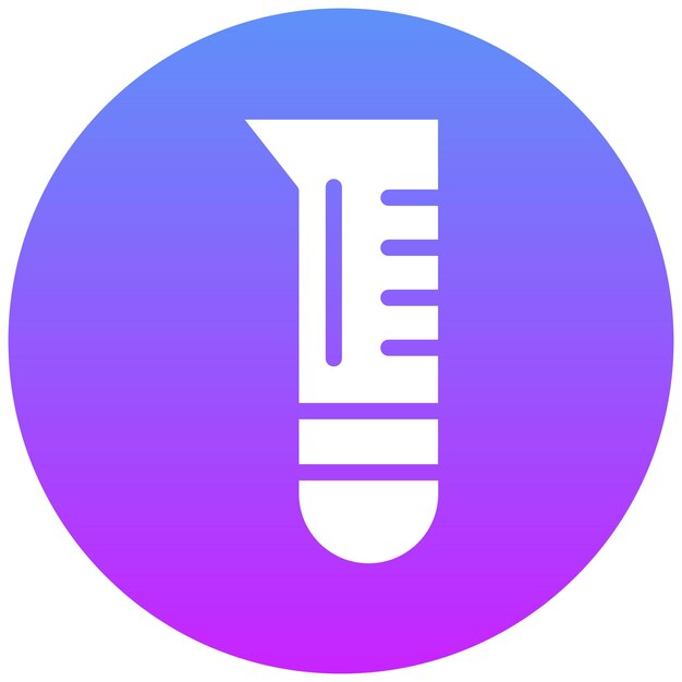 Ilustración del icono del vector de cilindro graduado del conjunto de iconos de laboratorio