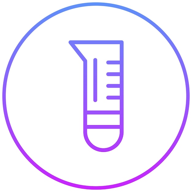 Ilustración del icono del vector de cilindro graduado del conjunto de iconos de laboratorio