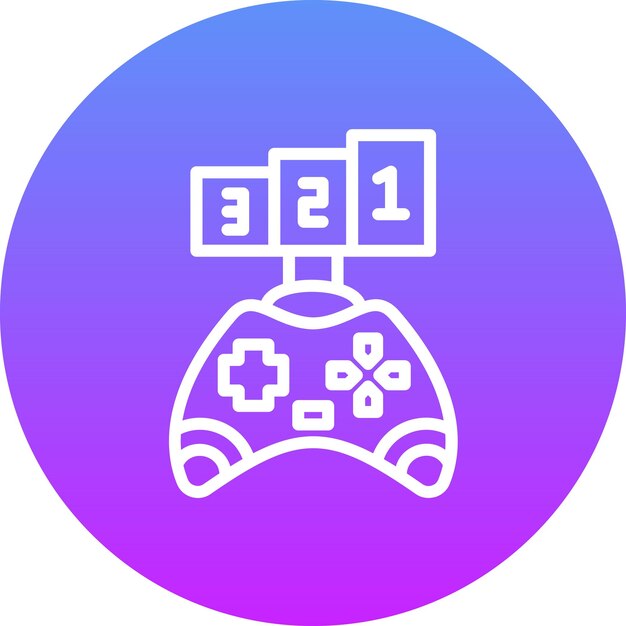 Ilustración del icono del vector de clasificación del juego del conjunto de iconos del juego en línea