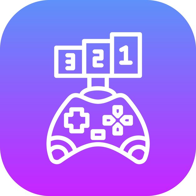 Ilustración del icono del vector de clasificación del juego de OnGGSCE