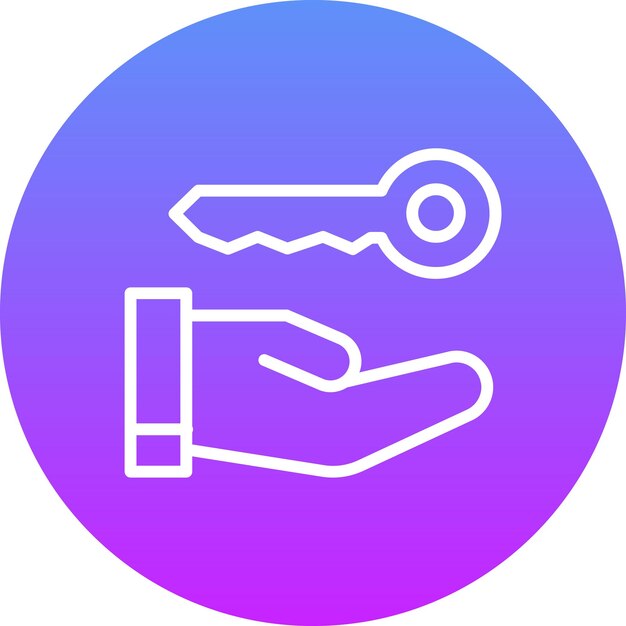 Ilustración del icono del vector clave de la casa del conjunto de iconos de la vida familiar