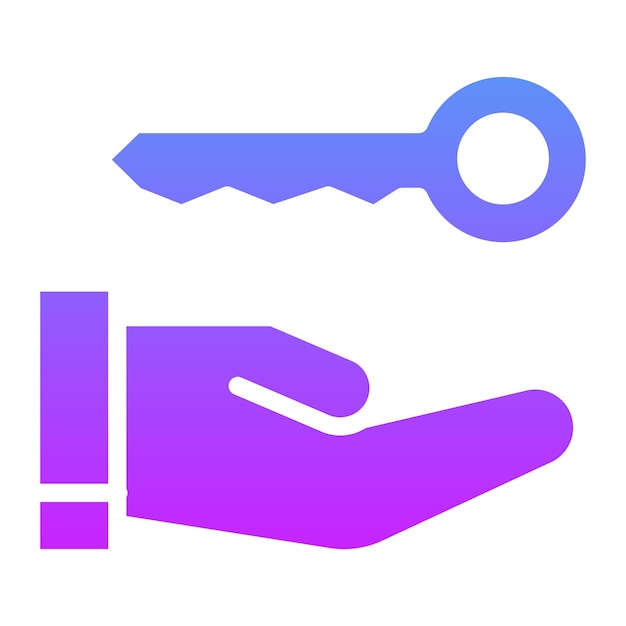 Ilustración del icono del vector clave de la casa del conjunto de iconos de la vida familiar