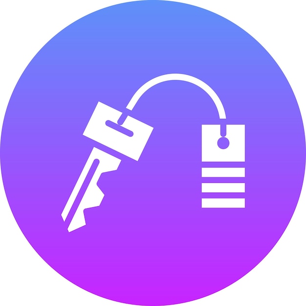 Ilustración del icono del vector clave del hotel del conjunto de iconos de los servicios hoteleros