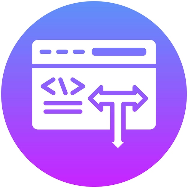 Ilustración del icono del vector de código bajo del conjunto de iconos sin código