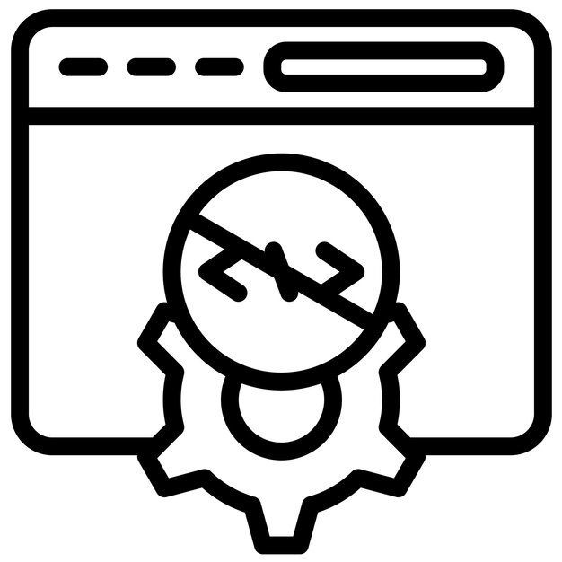 Ilustración del icono del vector sin código del conjunto de iconos sin código