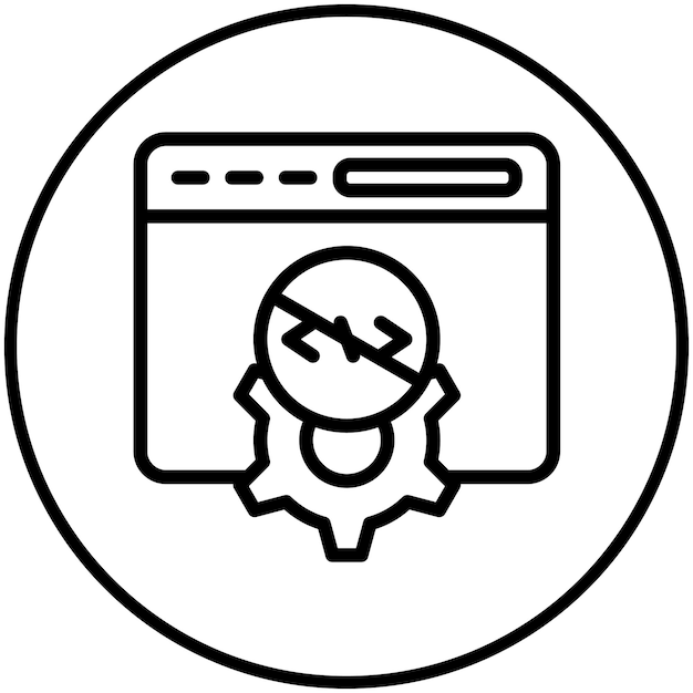 Ilustración del icono del vector sin código del conjunto de iconos sin código