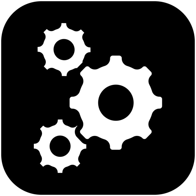 Ilustración del icono del vector Cog del conjunto de iconos de robótica