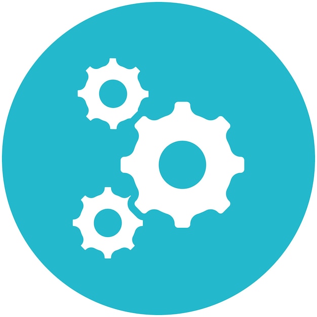 Ilustración del icono del vector Cog del conjunto de iconos de robótica