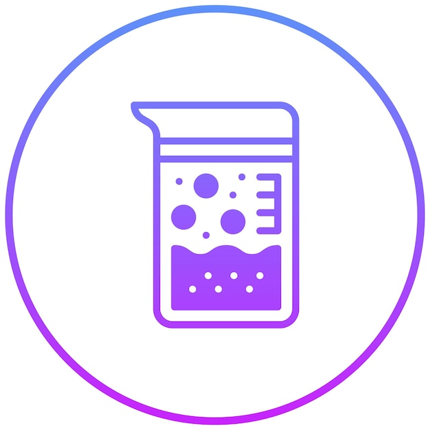 Ilustración del icono del vector coloide de la química del conjunto de iconos de la química