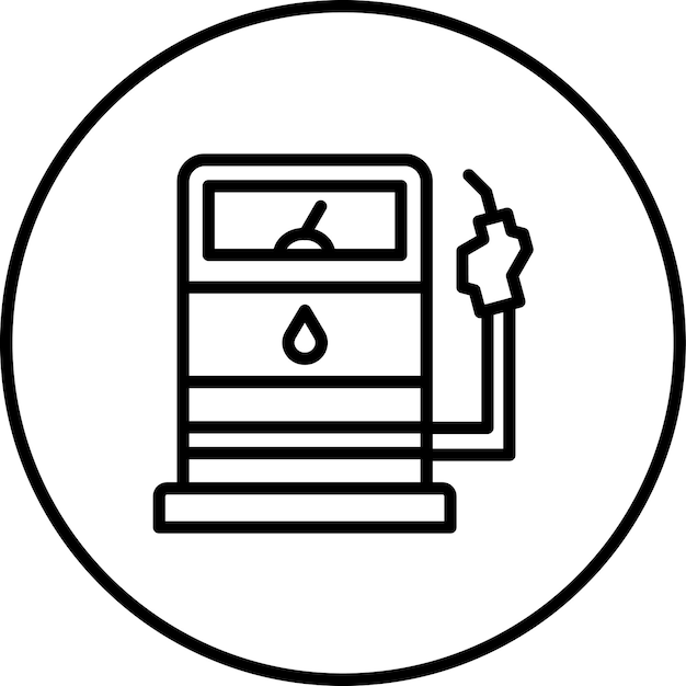 Ilustración del icono del vector de combustible de gas del conjunto de iconos de energía nuclear