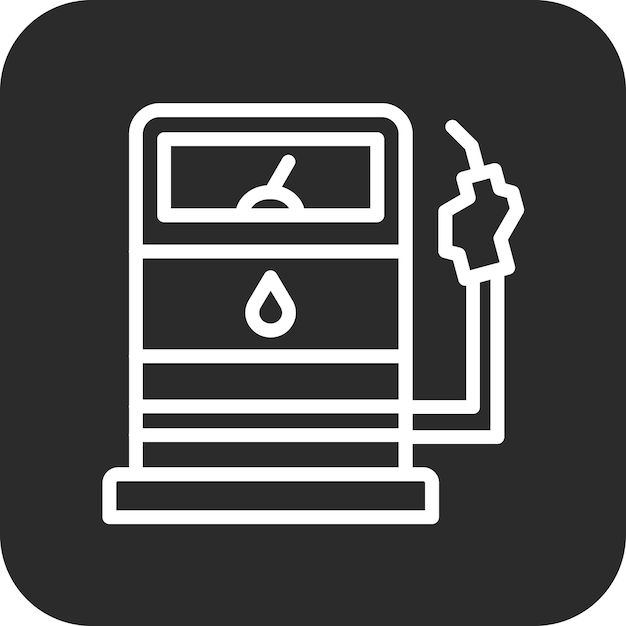 Ilustración del icono del vector de combustible de gas del conjunto de iconos de energía nuclear