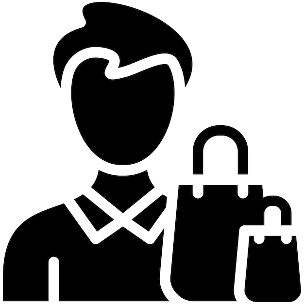 Ilustración de icono de vector de compras personal del conjunto de iconos de Gig Economy