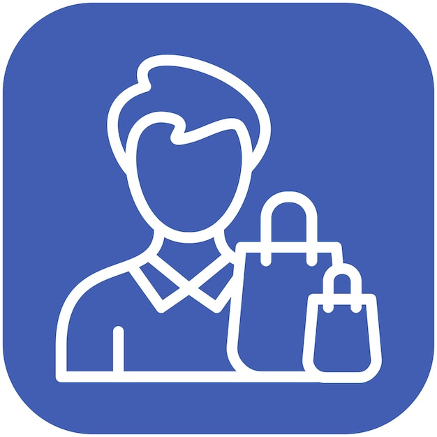 Ilustración de icono de vector de compras personal del conjunto de iconos de Gig Economy