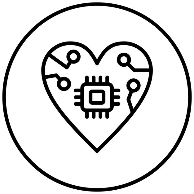 Ilustración del icono del vector de computación afectivo del conjunto de iconos de análisis de datos
