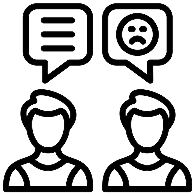 Ilustración de icono de vector de comunicación malo del conjunto de iconos de Generation Gap
