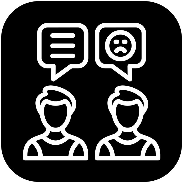 Ilustración de icono de vector de comunicación malo del conjunto de iconos de Generation Gap