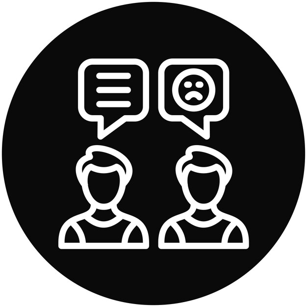 Ilustración de icono de vector de comunicación malo del conjunto de iconos de Generation Gap