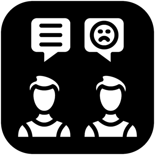 Ilustración de icono de vector de comunicación malo del conjunto de iconos de Generation Gap