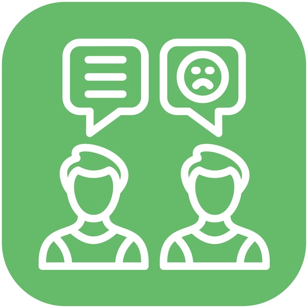 Ilustración de icono de vector de comunicación malo del conjunto de iconos de Generation Gap