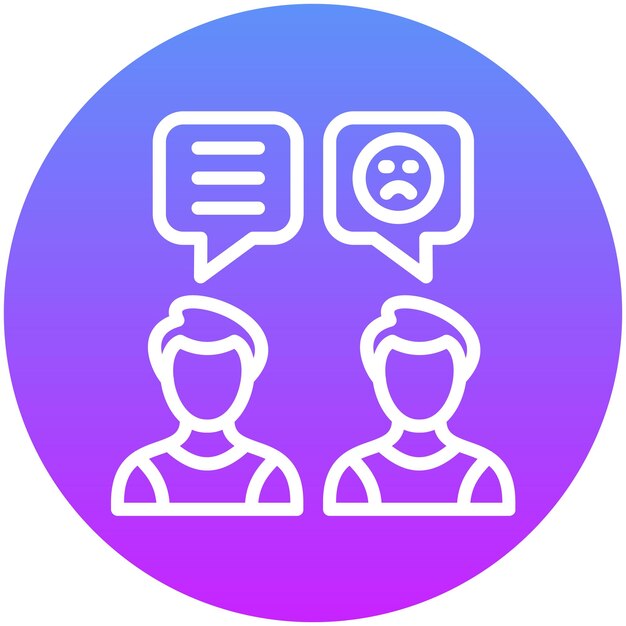 Ilustración de icono de vector de comunicación malo del conjunto de iconos de Generation Gap