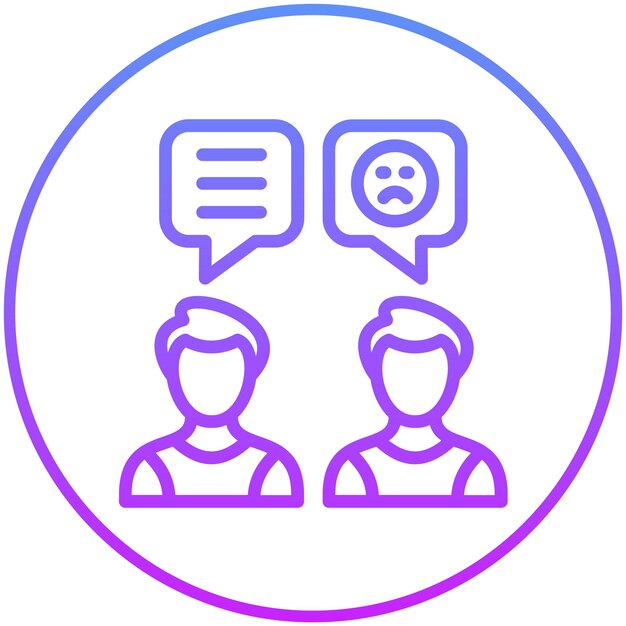 Ilustración de icono de vector de comunicación malo del conjunto de iconos de Generation Gap