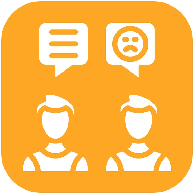 Ilustración de icono de vector de comunicación malo del conjunto de iconos de Generation Gap